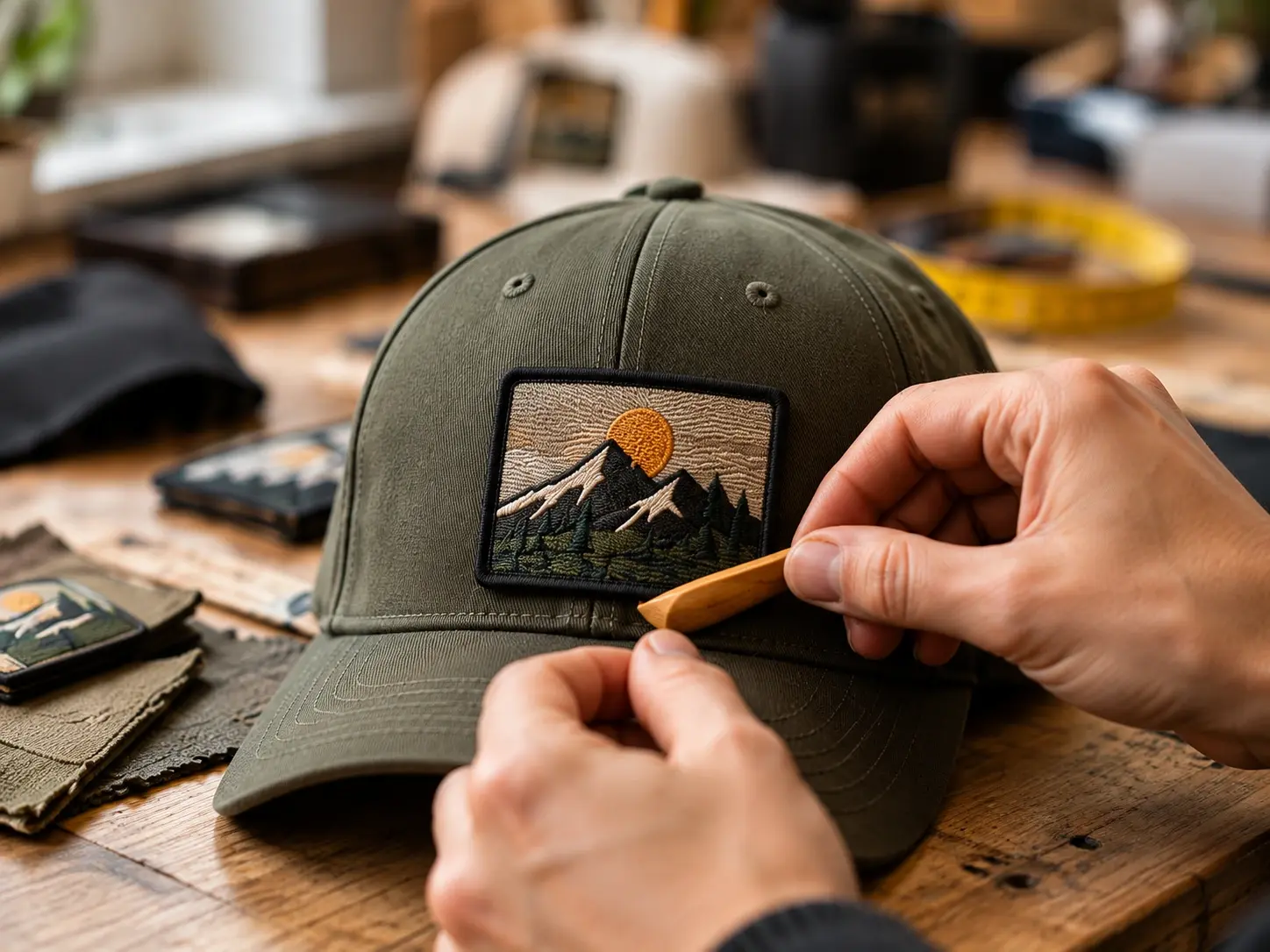 the-patch-lab-olive-cap-patch-detail the-patch-lab-olive-cap-patch-detail